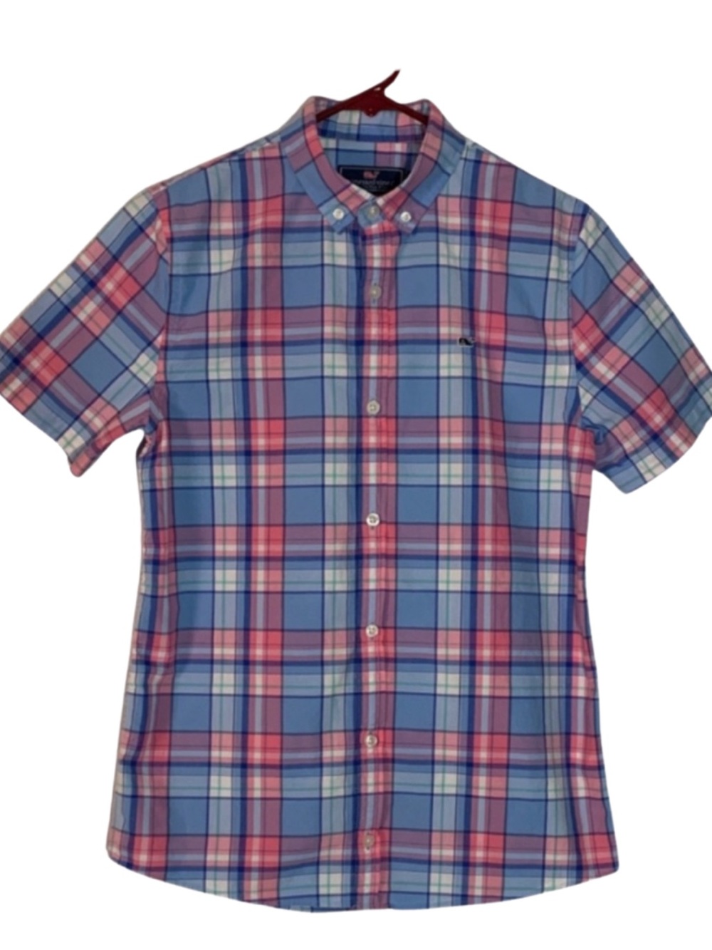 Vineyard Vines Cotton Classic Tucker Plaid Button Down Shirt Boy’s L 16 Preppy